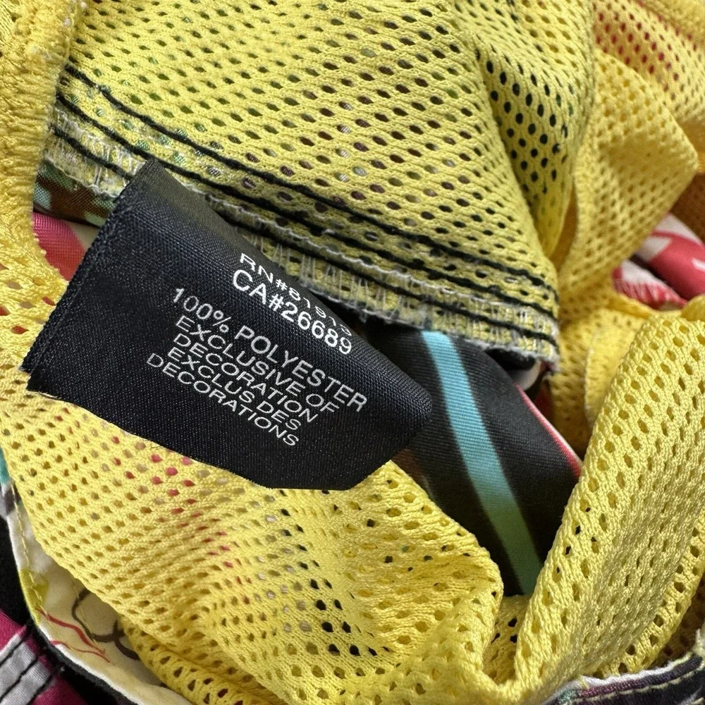 Robert Graham Mens Board Shorts Size 32 Multicolor Pastel Geometric Swim Trunks
